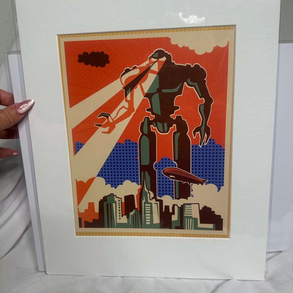 WATCH VIDEO city robot, art print, live art